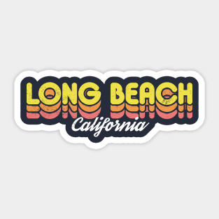 Retro Long Beach California Sticker